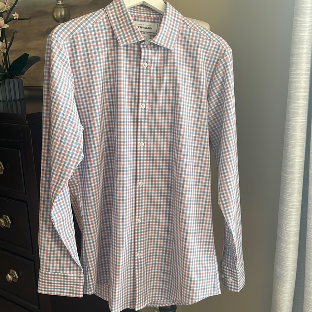 Mizzen + Main Leeward medium trim fit performance dress shirt